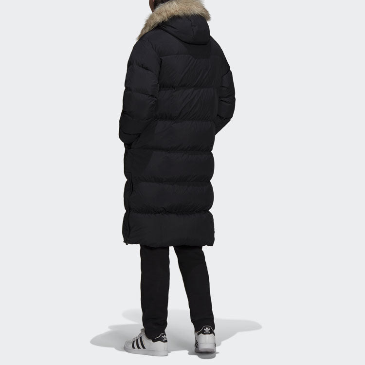 adidas Regen Puff Long Casual Stay Warm Sports hooded down Jacket Black H11803
