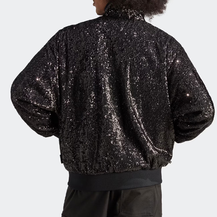 adidas originals Sequin Track Jacket 'Black' IA2461