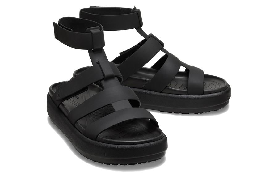 (WMNS) Crocs Brooklyn Luxe Gladiator Sandals 'Black' 209557-060