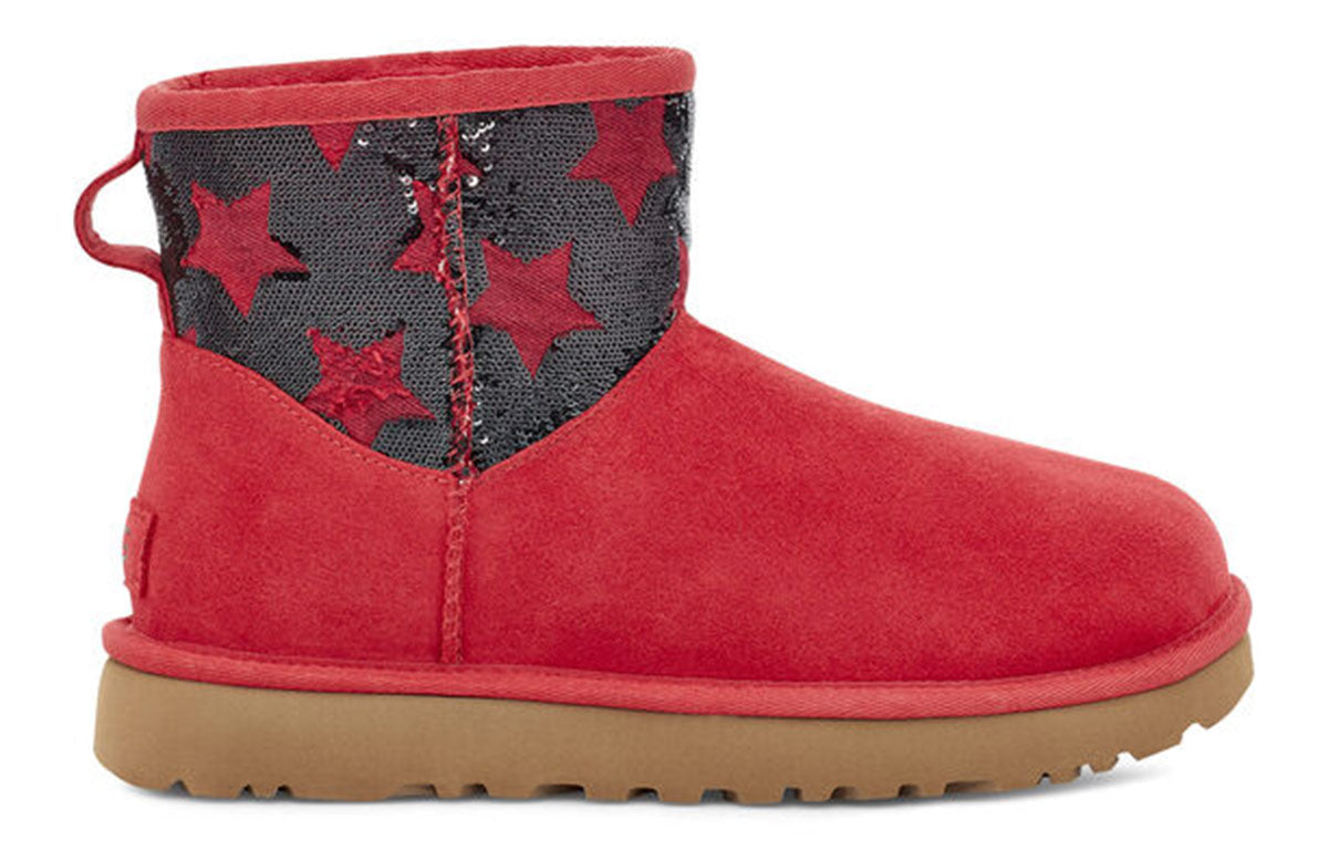 (WMNS) UGG Classic Mini Sequin Stars 'Red' 1109441-RBRD