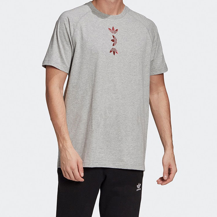 Men's adidas originals Zeno Tee Logo Short Sleeve Gray T-Shirt FS7328