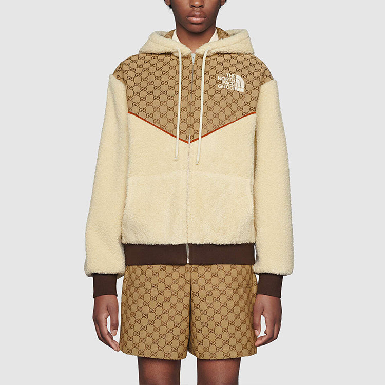 The North Face x Gucci GG Canvas Shearling Jacket 'Beige' 644582-XJC3T-2102
