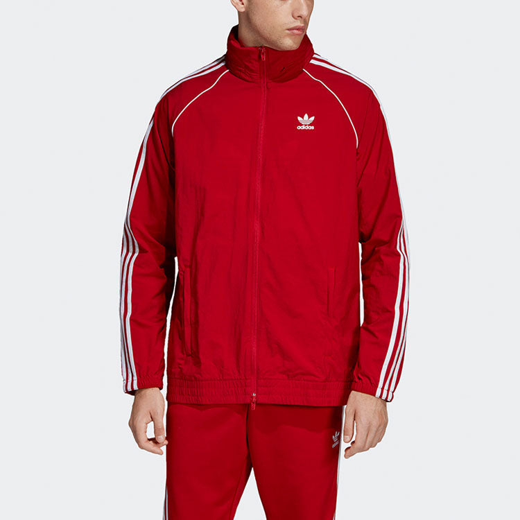 adidas originals Casual Sports Hooded Jacket Red DV1587