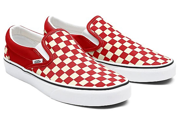 Vans Customs Checkerboard Slip-on Red/White VN0A3CST038