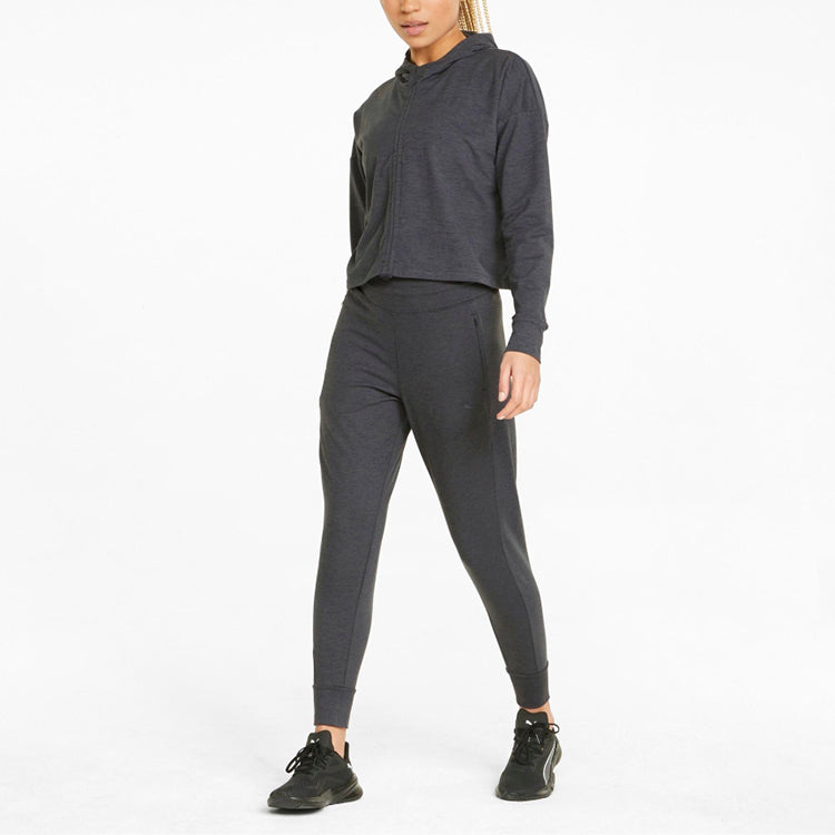 (WMNS) PUMA CLOUDSPUN High-Waisted Training Joggers 'Grey' 521574-01