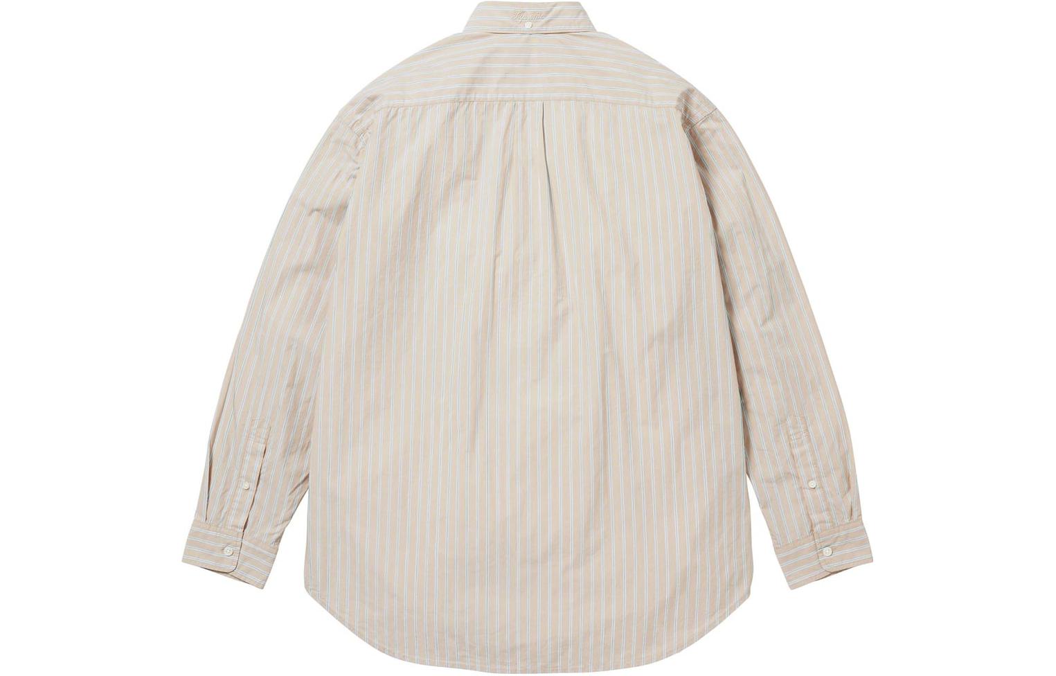 Supreme FW23 Week5 Loose Fit Stripe Shirt 'Beige' SUP-FW23-101
