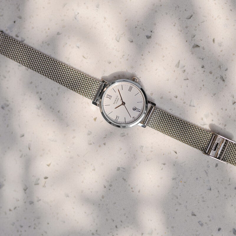 CASIO SHEEN Waterproof Quartz Sapphire Crystal Silver Analog SHE-4540M-7AUPR