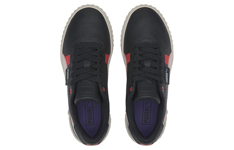 (WMNS) PUMA Cali Retro Casual Sneakers Black/Red 372095-02