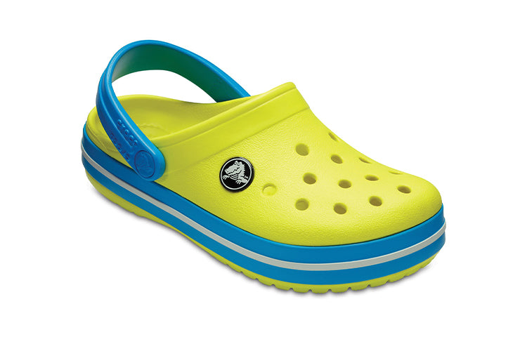 (GS) Crocs Crocband Round Toe Clogs 'Yellow Blue' 204537-73E