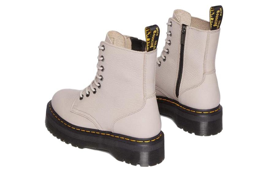 (WMNS) Dr.Martens Jadon III Pisa Leather Platform Boots 'Vintage Taupe' 31159348