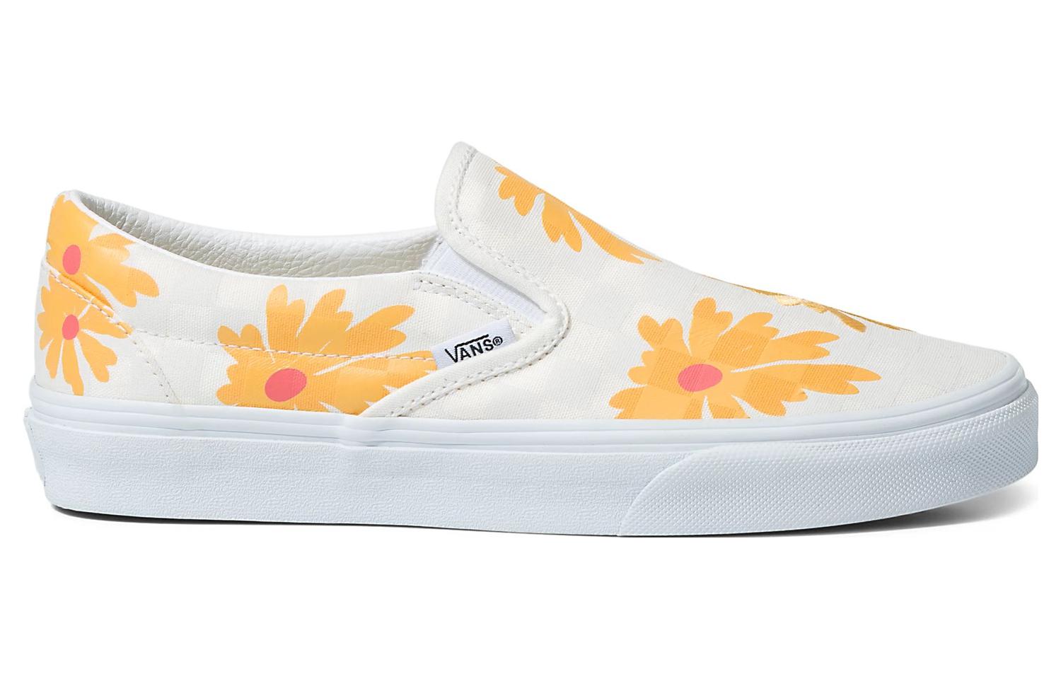 (WMNS) VansSlip-On Checkerboard Floral Shoes 'White Yellow' VN0A5AO8JVY