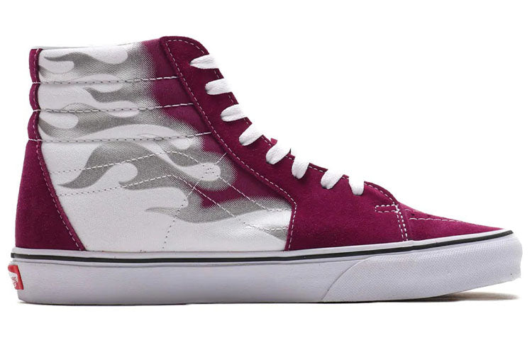 Vans Unisex Sk8-hi Flame Sneakers Purple/White VN0A4U3CXEZ