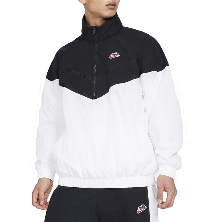 Nike Logo Print Hooded Jacket Black/White DA2493-010