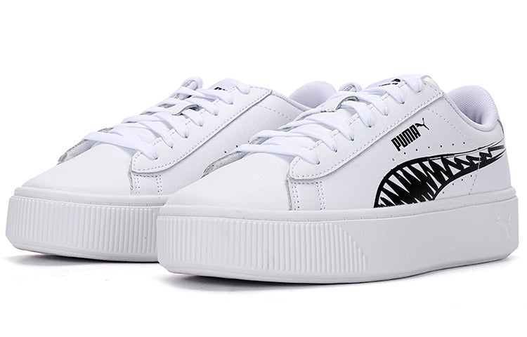 (WMNS) PUMA Vikky Stacked L Sketch Sneakers White/Black 385549-01