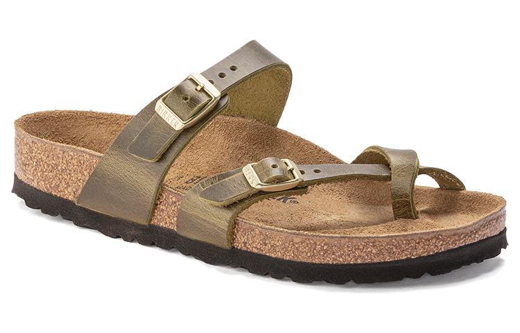 (WMNS) Birkenstock Mayari Oiled Leather Narrow Fit 'Olive' 1023350