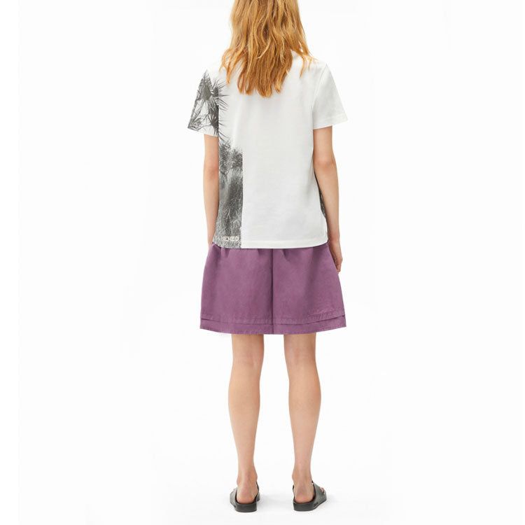 KENZO SS21 520 Series Round Neck Pullover Printing Pattern Short Sleeve White T-Shirt FB52TS6924SA-22