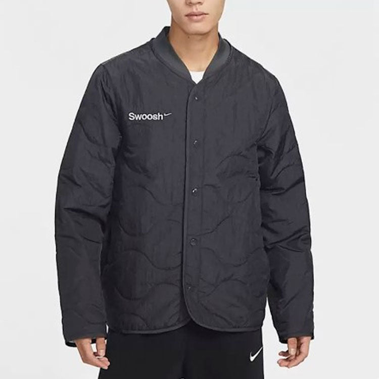Nike Swoosh Logo Padded Jacket 'Black' FB1909-060