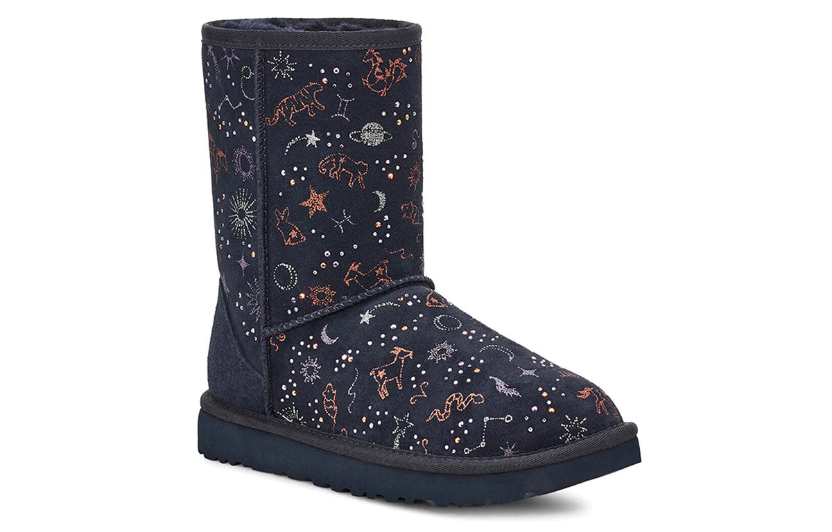 (WMNS) UGG Classic Zodiac Snow Boots Navy Blue 1112517-SNGH