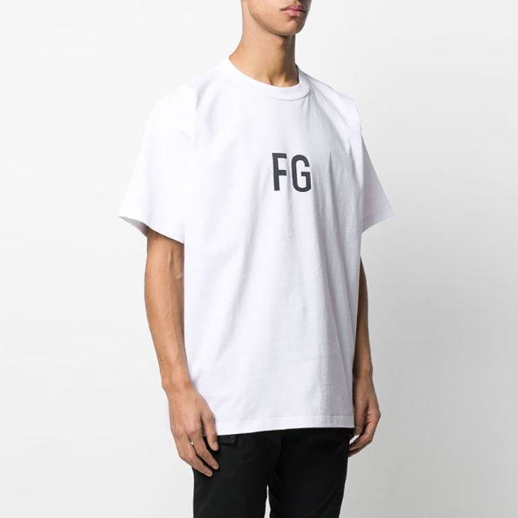 Fear of God Classic FG Colorful Reflective Logo Large Short Sleeve Unisex White FOG-FW19-79