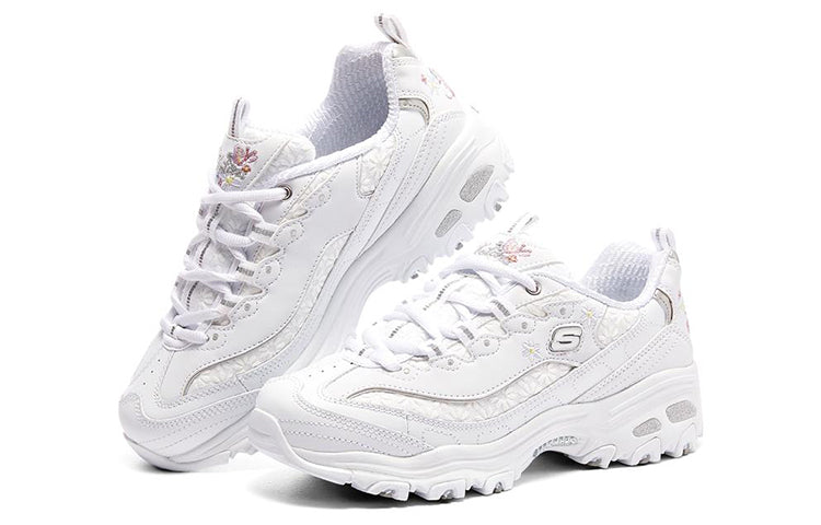 (WMNS) Skechers D'Lites 1.0 Running Shoes White 149466-WHT