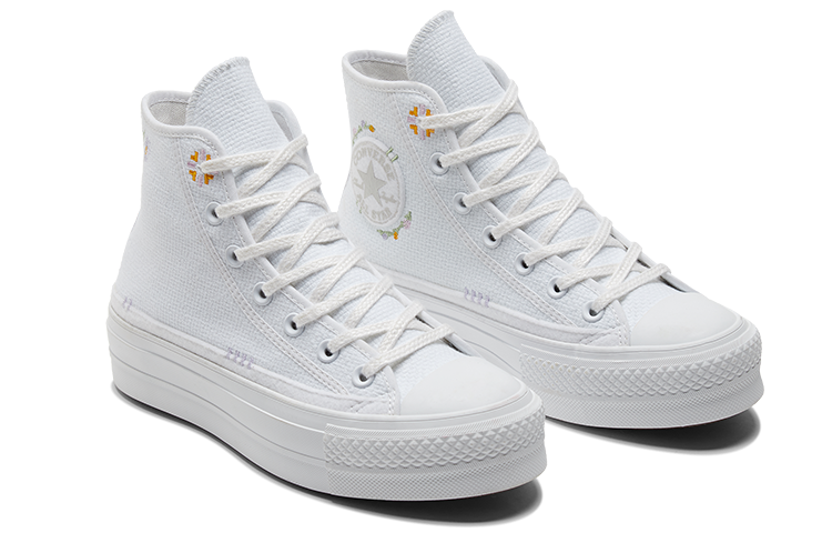 (WMNS) Converse Chuck Taylor All Star Lift Platform High 'Autumn Embroidery White' A05068C