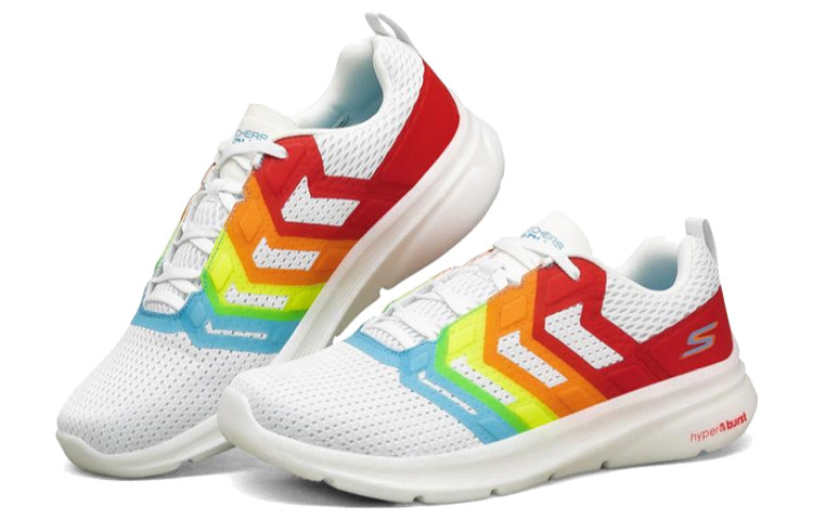 (WMNS) Skechers Hyper Pillars Running Shoes White/Red/Orange 130003-WMLT