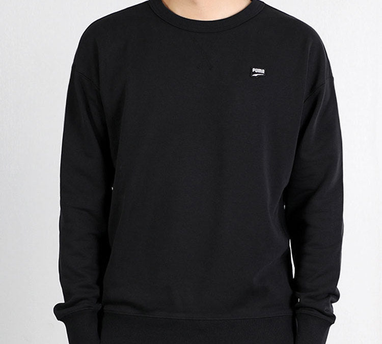 PUMA Logo Loose Round Neck Black 596011-01