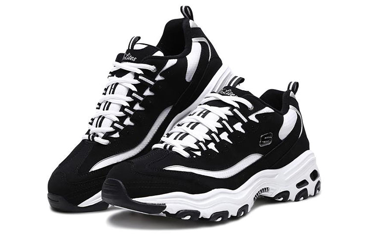 Skechers D'Lites 1.0 'Black White' 666063-BKW