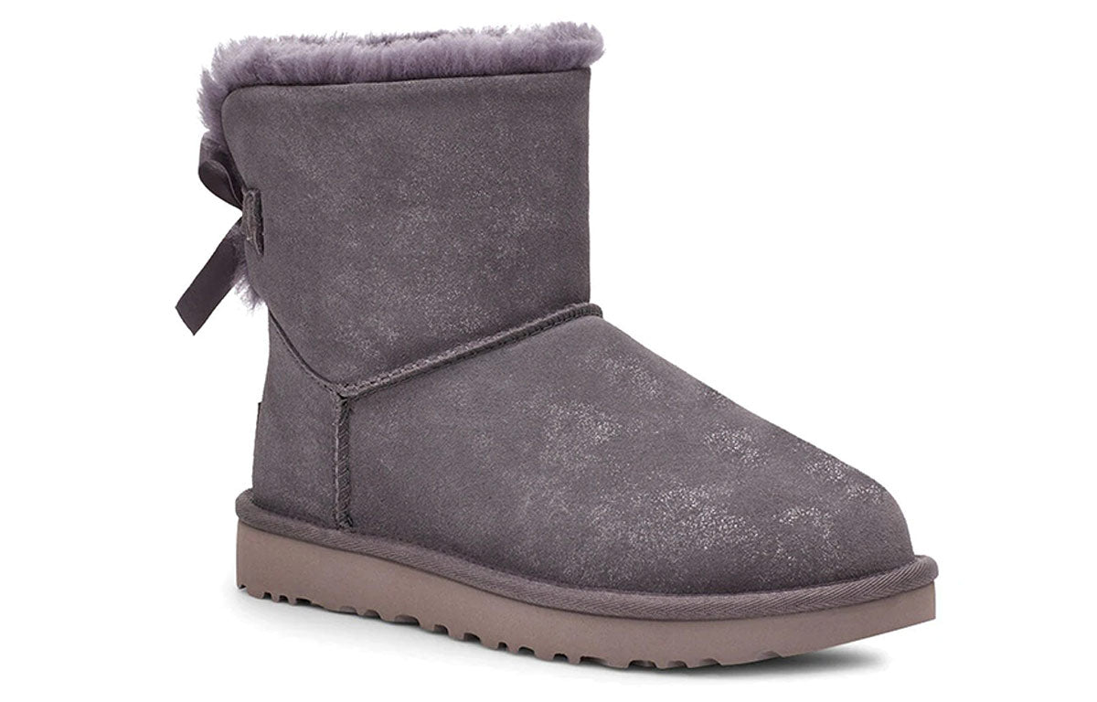 (WMNS) UGG Mini Bailey Bow II Shimmer Fleece Lined Purple 1112533-NHT