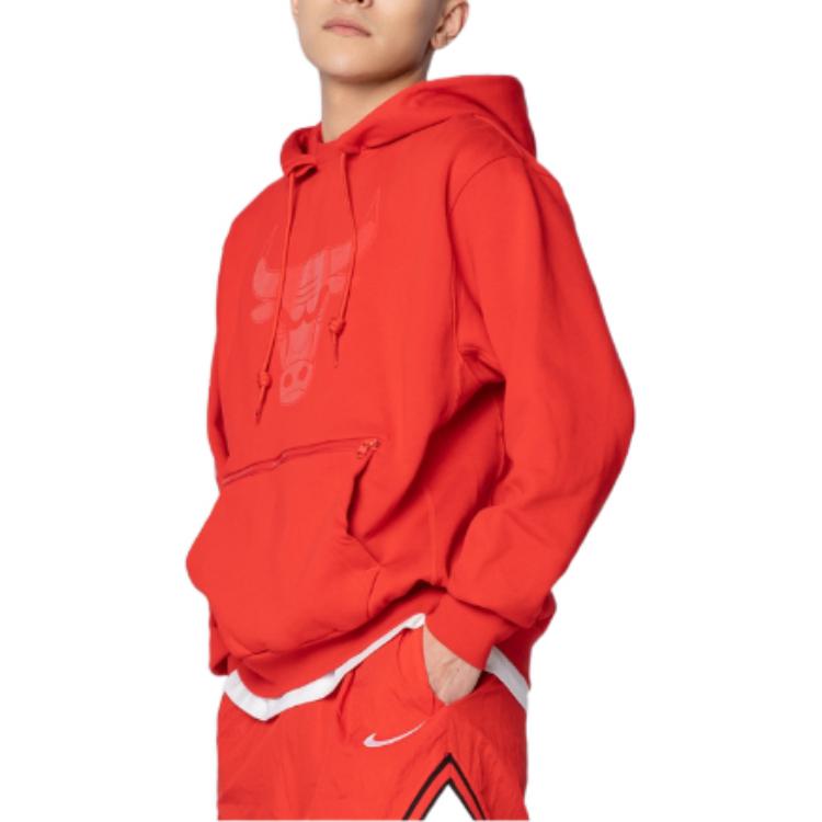 Men's Air Jordan Chicago Bulls Fleece Pullover University Red DB1521-657
