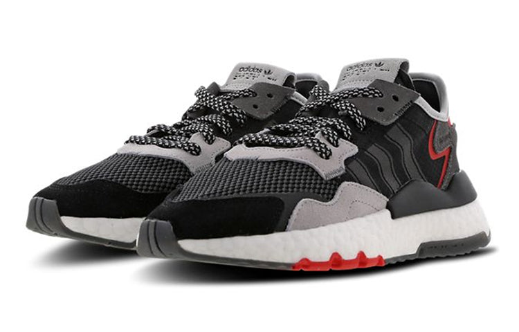 (GS) adidas originals Nite Jogger J Shoes Black/Grey EE8888