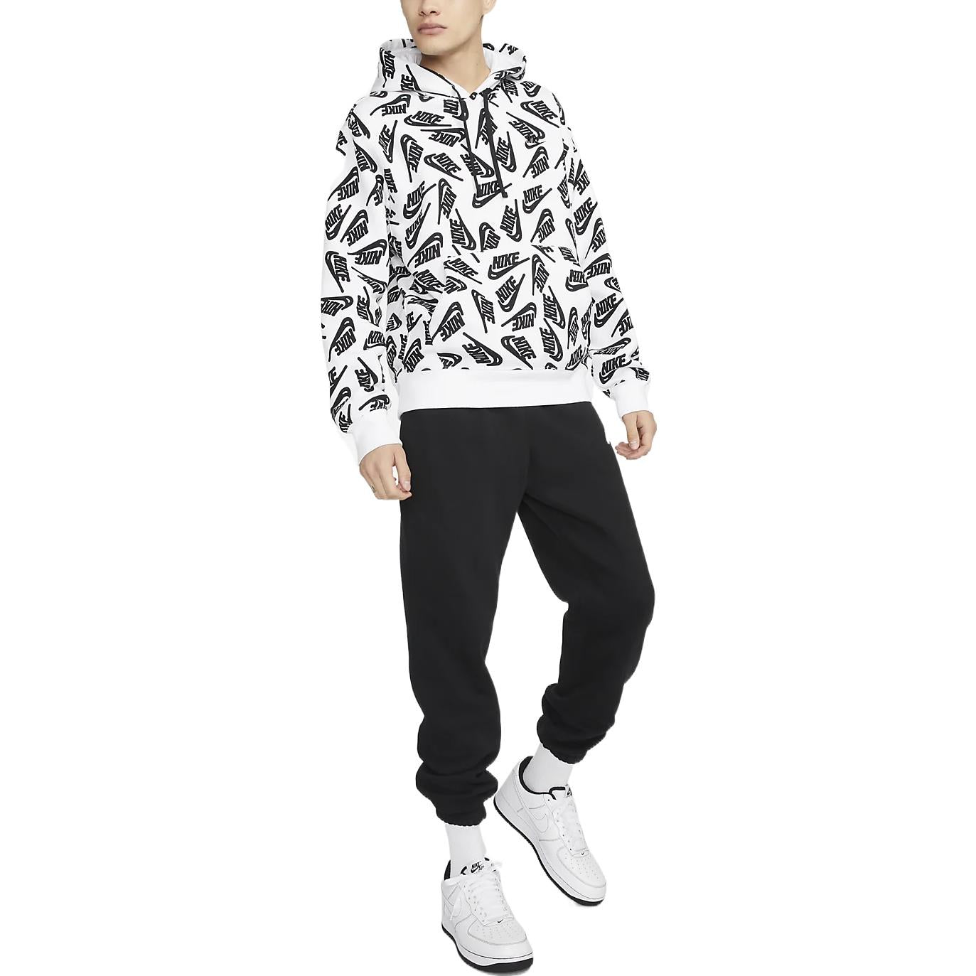 Nike Sportswear Sport Pullover 'White Black' DD4847-100