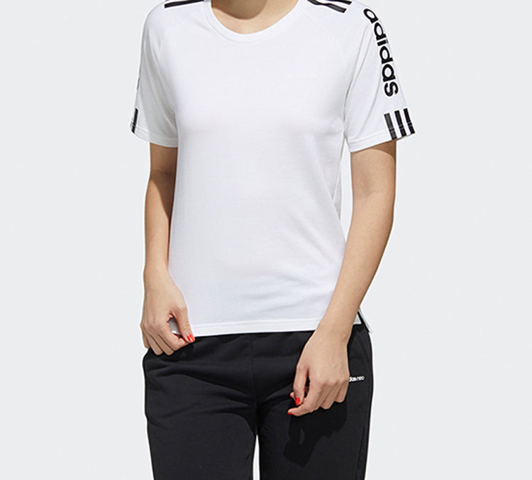 (WMNS) adidas neo W Esntl 3S T Sports Short Sleeve White FP7480