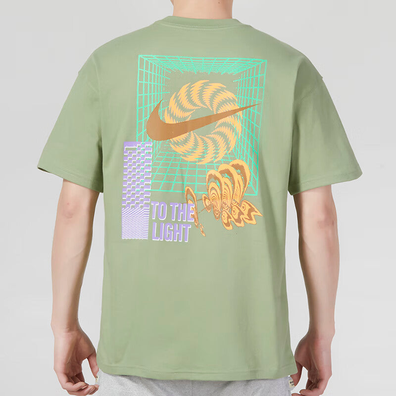 Nike Back Graffiti Logo T-Shirt 'Green' FB9787-386