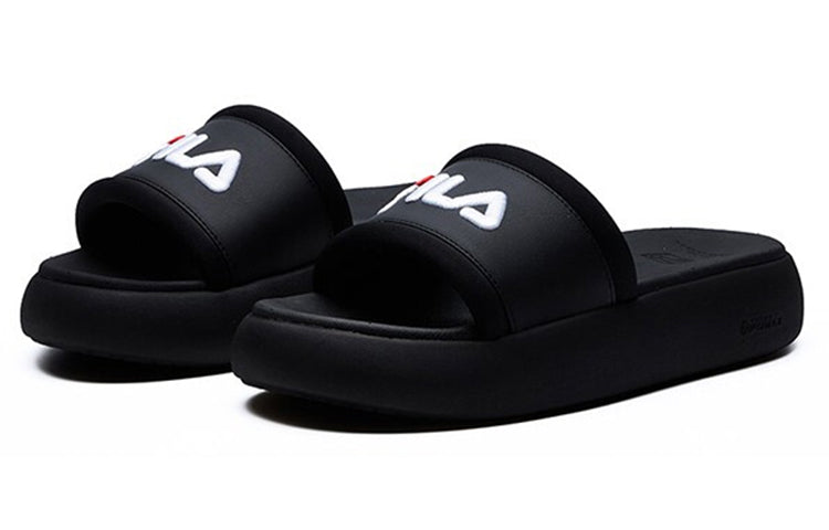 (WMNS) FILA Donut Fashion Casual Slippers For Black F12W124622FBK