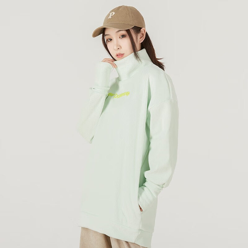 (WMNS) New Balance High Collar Pullover Asia Sizing 'Lime Green' WT13110-WES