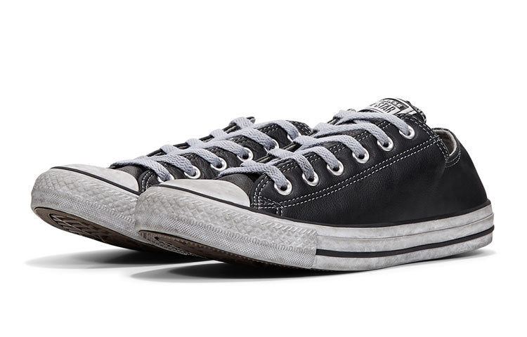 Converse Chuck Taylor All Star Leather Smoke Low Top 'Black White' 165764C