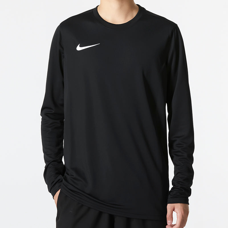 Men's Nike Solid Color Logo Athleisure Casual Sports Long Sleeves Black T-Shirt BV6707-010