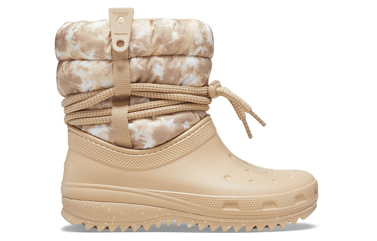 (WMNS) Crocs Classic Neo Puff Luxe Boots 'Beige White' 207312-2E9