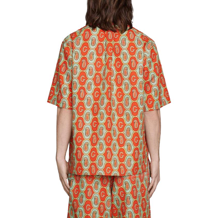 Gucci Cotton Linen G Paisley Shirt 'Orange' 653979-ZAGQ1-7192