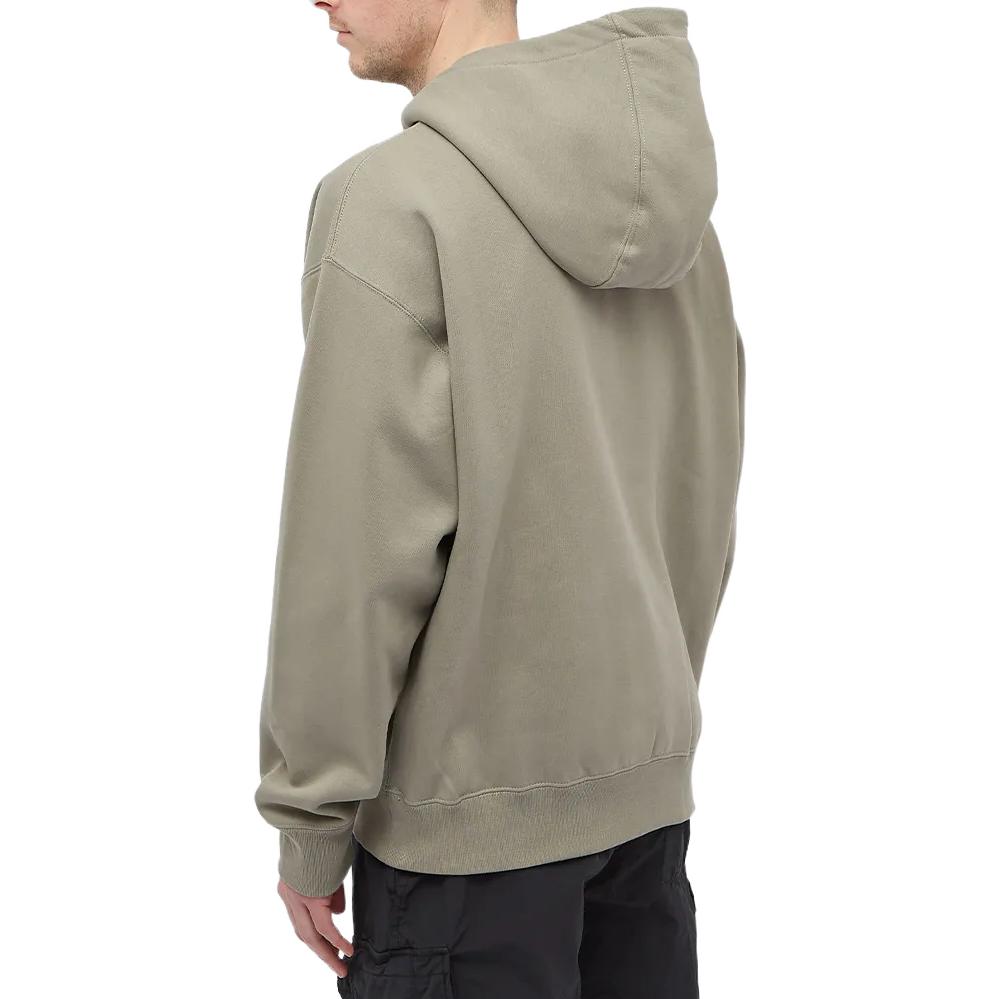 Men's Nike Small Logo Loose Long Sleeves Pullover Hooded Sports Gray White CV0552-320