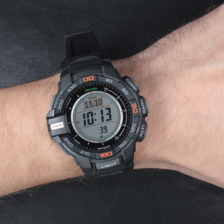 CASIO Sports Solar Powered Mens Black Digital PRG-270-1