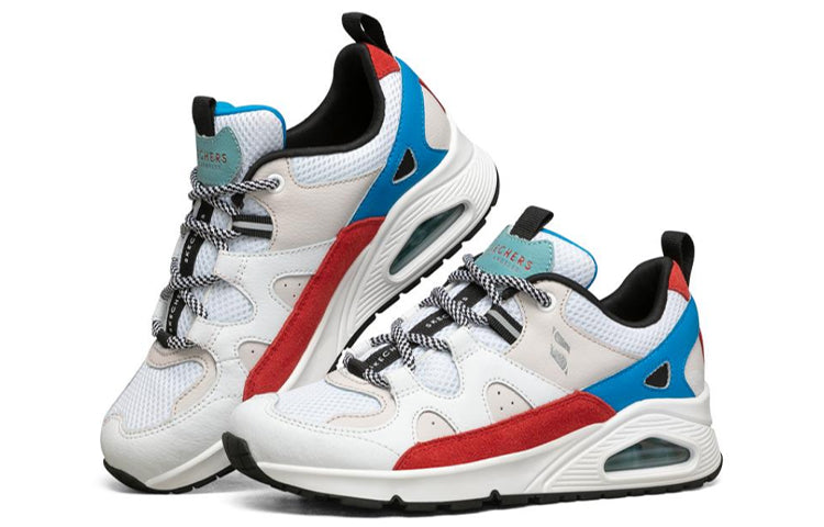 (WMNS) Skechers Uno Running Shoes White/Red/Blue 155006-WMLT