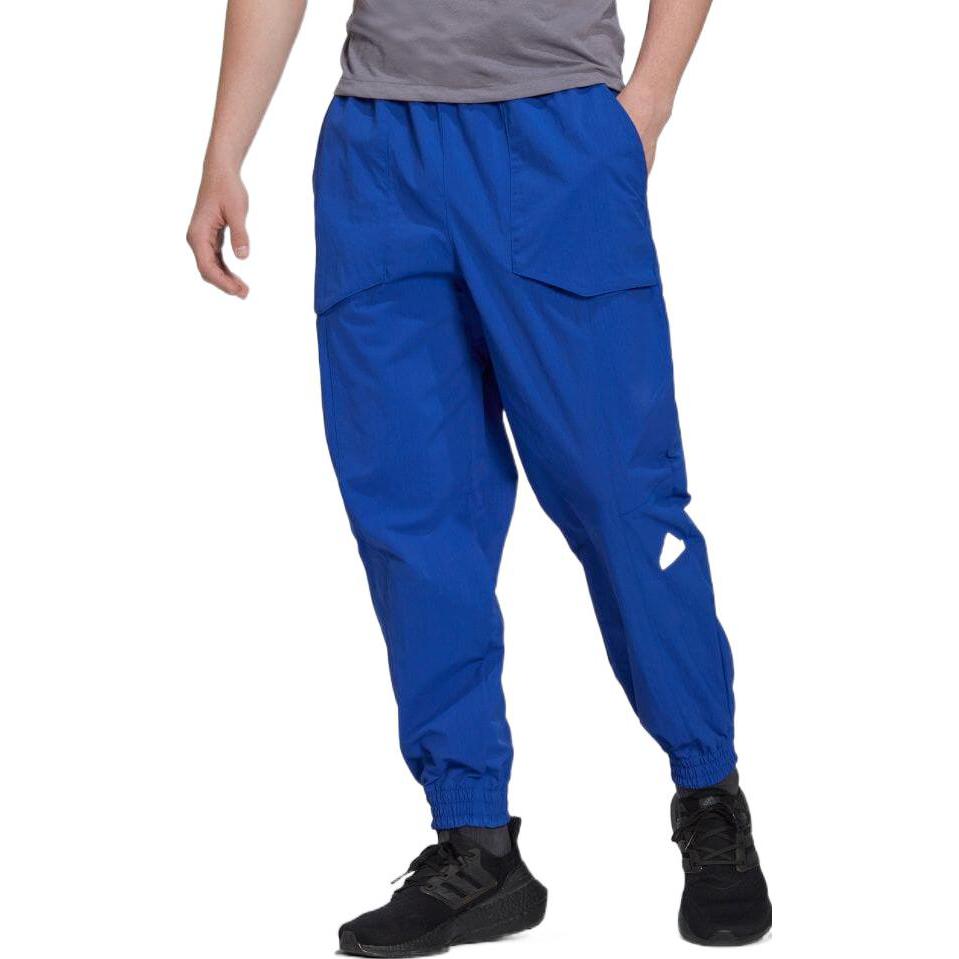 adidas Solid Color Casual Bundle Feet Sports Pants Men's Blue HN1934