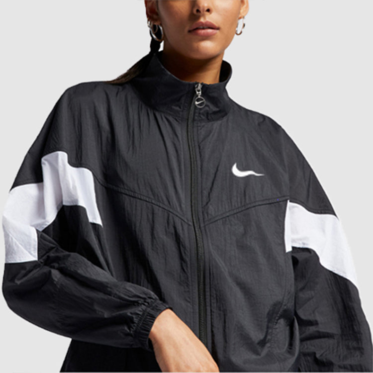 (WMNS) Nike Sports Jacket 'Black White' CN6918-010