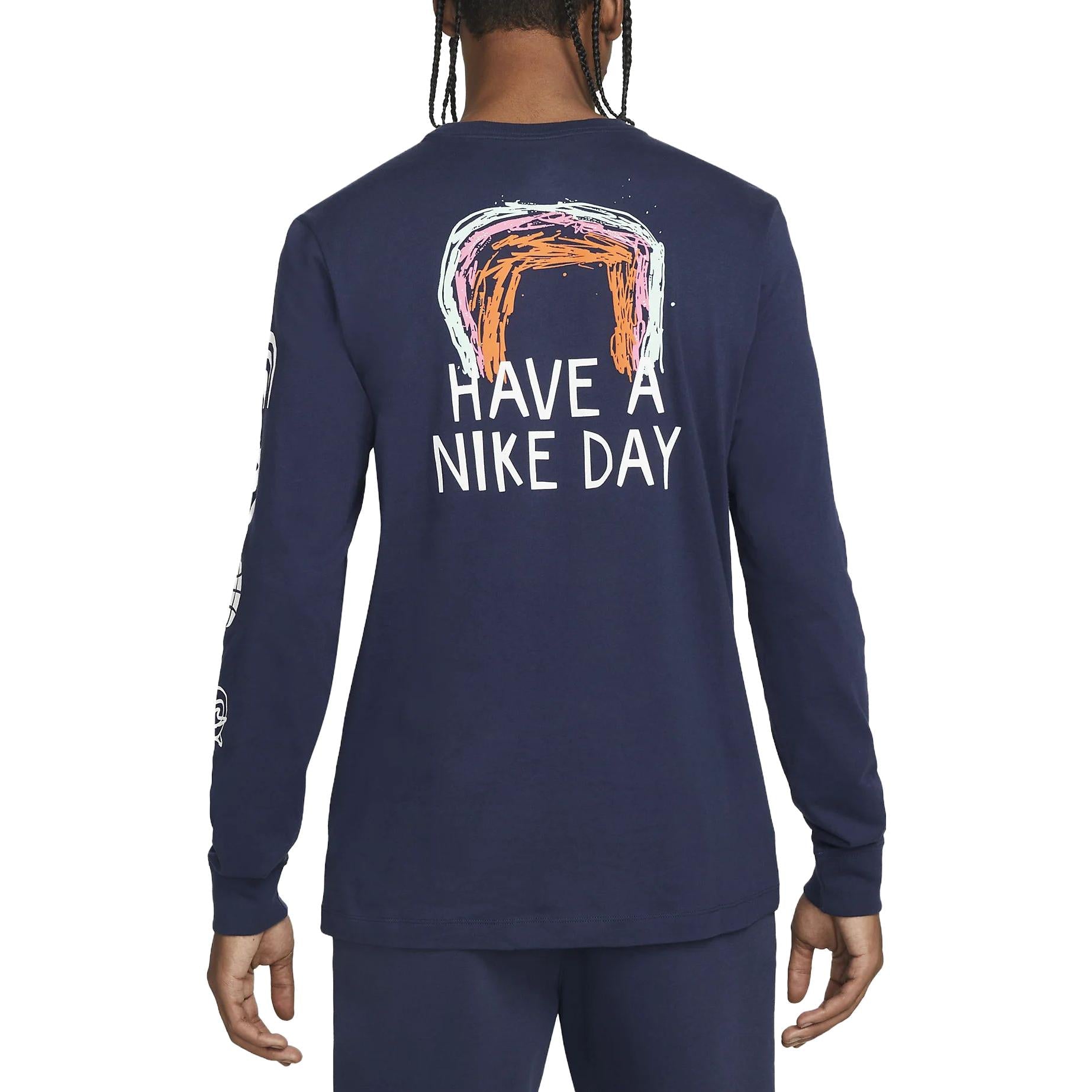 Nike Sportswear Long Sleeve T-shirt 'Navy' DX1013-410