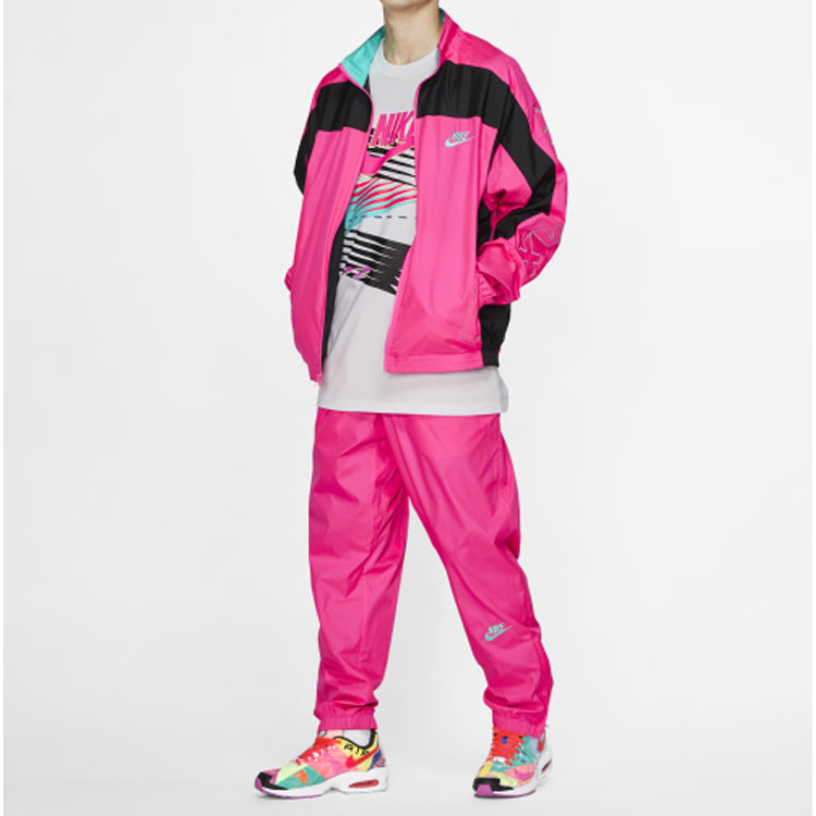 Nike x Atmos NRG Vintage Patchwork Track Jacket 'Black Hyper Jade' CD6132-639