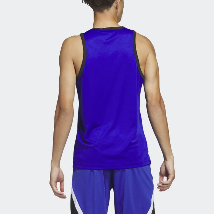 adidas Legends Basketball 3-Stripes Tank Top 'Lucid Blue' IC2458