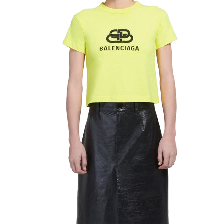 Balenciaga Printing BB Short Sleeve Yellow 583224TFV657072