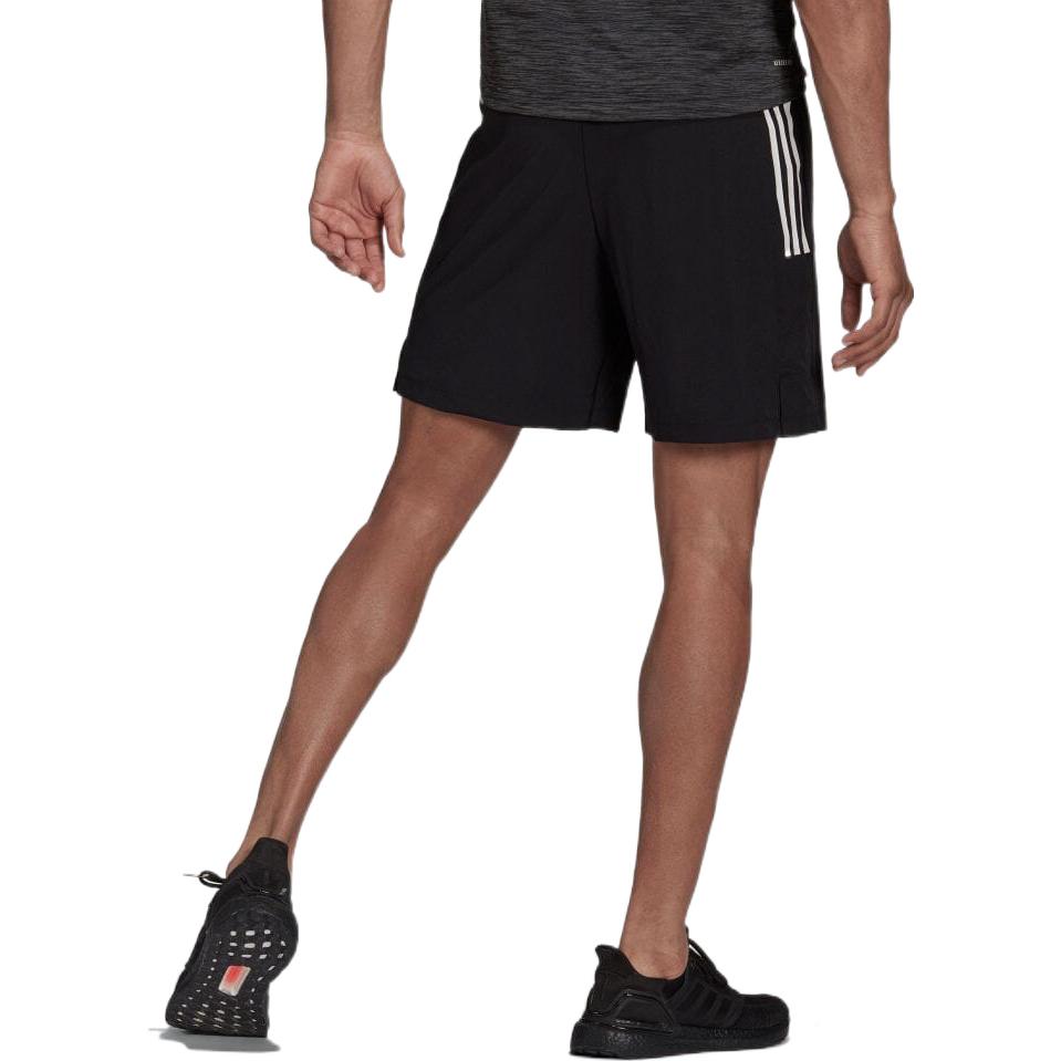 Men's adidas Stripe Logo Printing Casual Straight Shorts Japanese Version Black HC3068